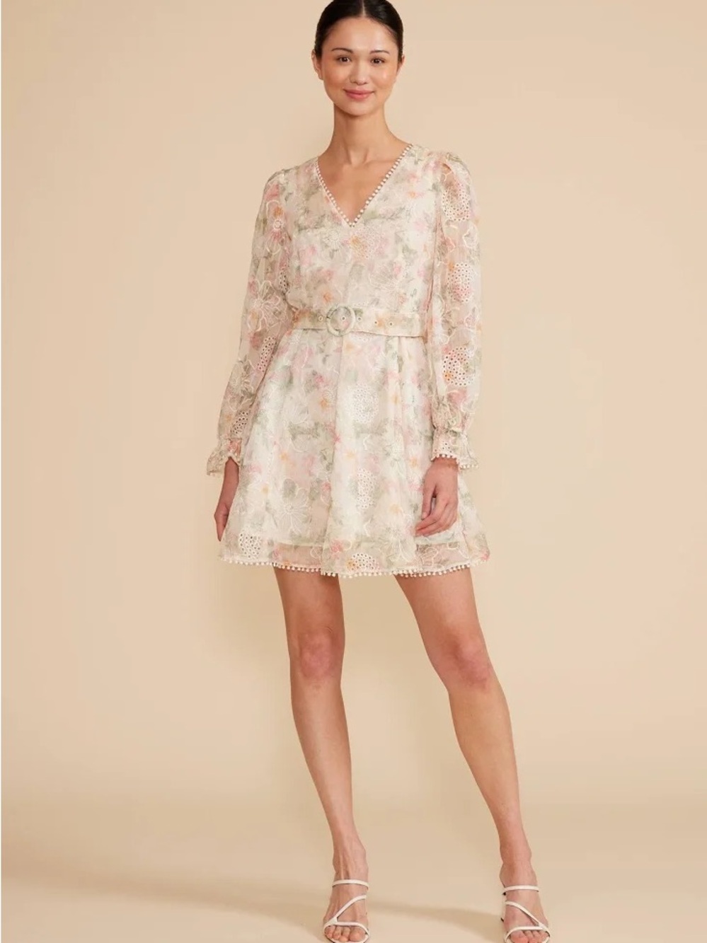 NWT LucyParis Floral Embroidered Garden Party / Cottagecore Mini Dress M